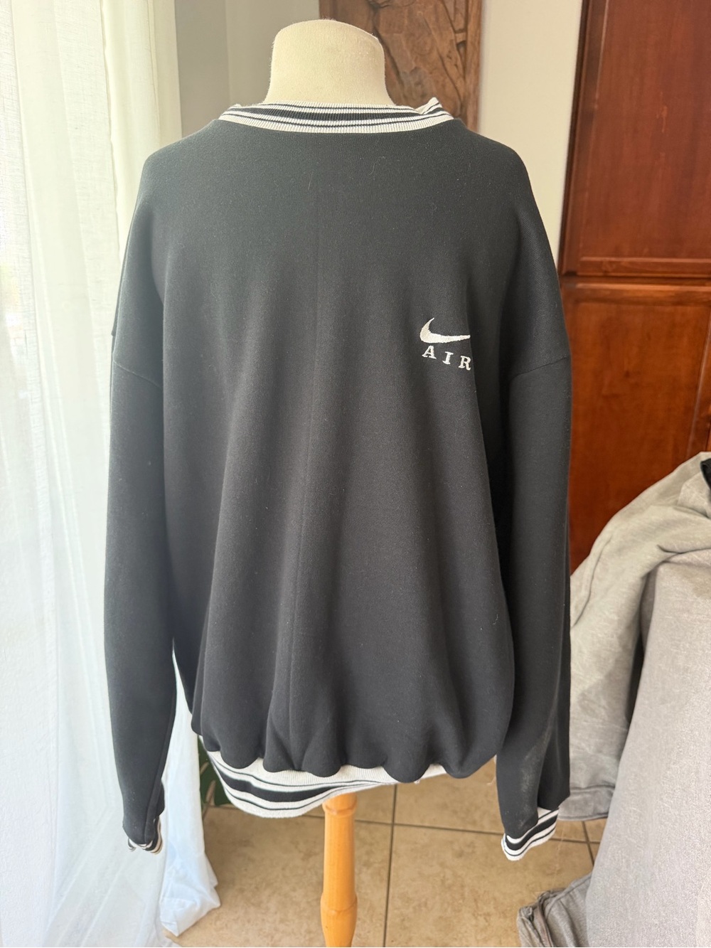 Pro Player Vintage 90s Nike Air Crewneck Sweatshirt Black XL